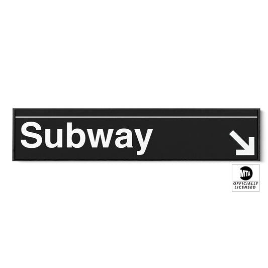 Personalized Subway Sign with Arrow - Custom Name and Lines - Narrow Version - NYC Subway Sign Print